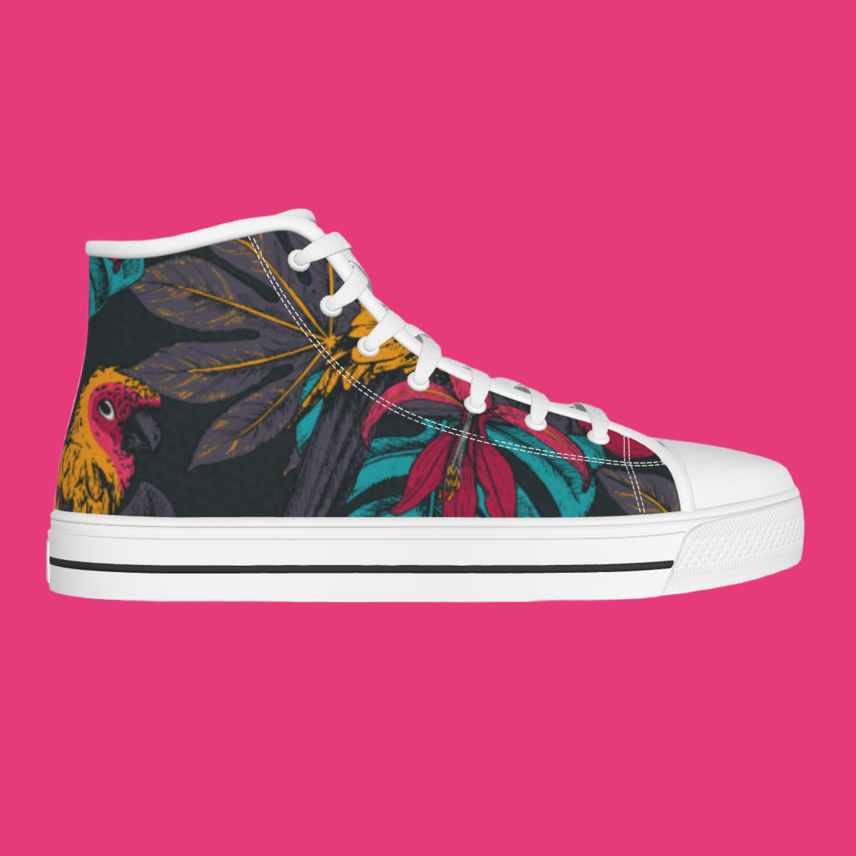Bold Leaf High-top Sneakers