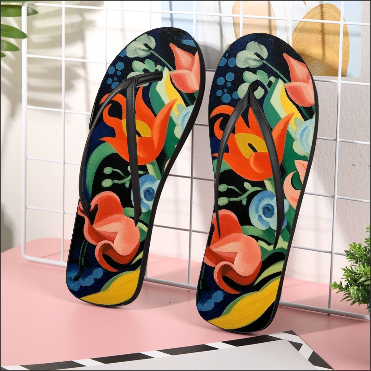 Wild Tulips Flip Flops