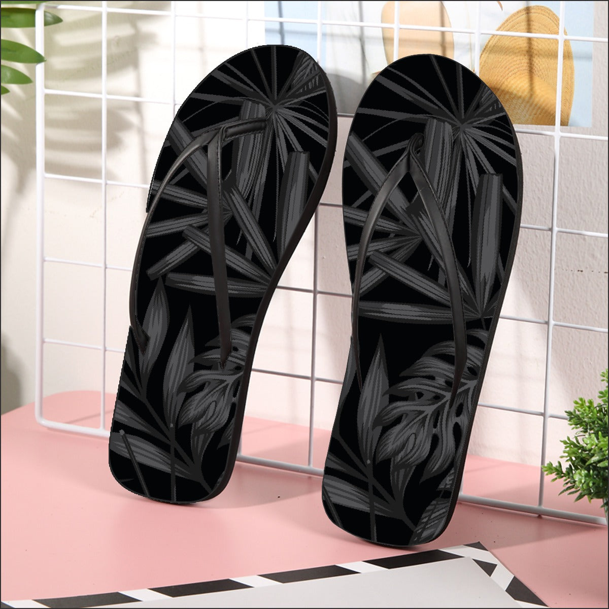 Night Jungle Flip Flops