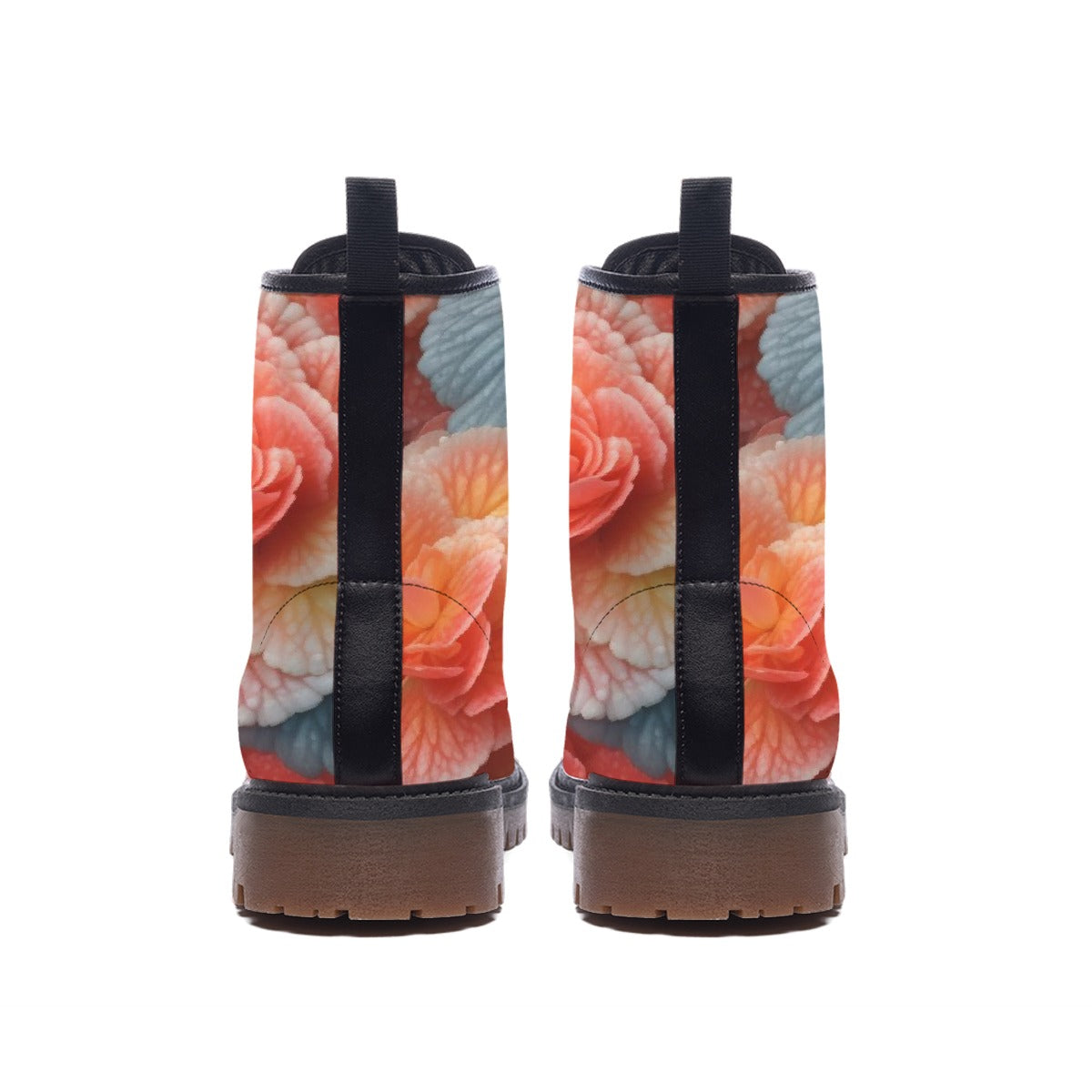 Blushing Floral Combat Boots