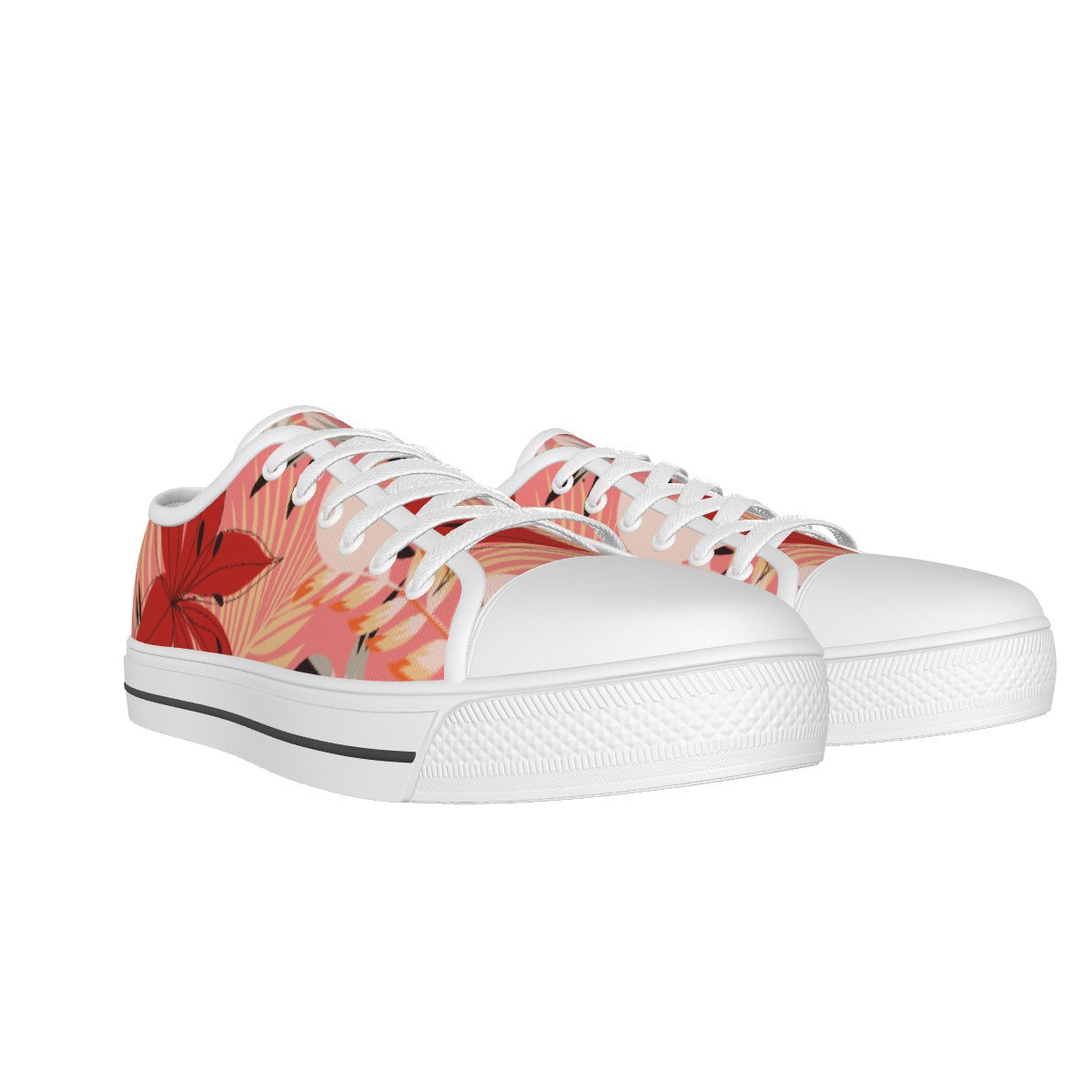 Coral Tropical Low-top Sneakers