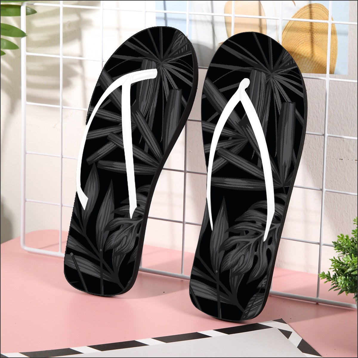 Night Jungle Flip Flops