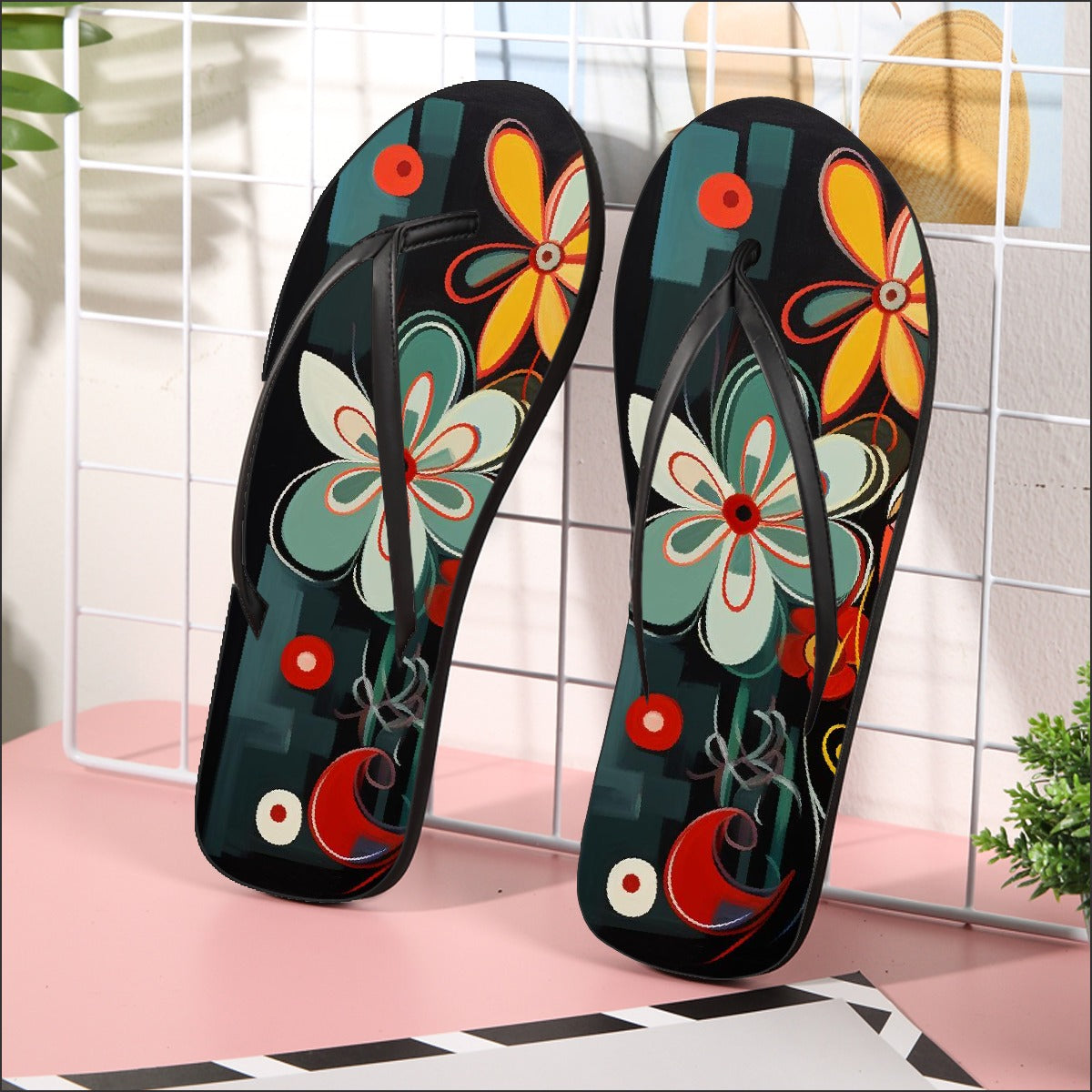 Mod Daisies Flip Flops