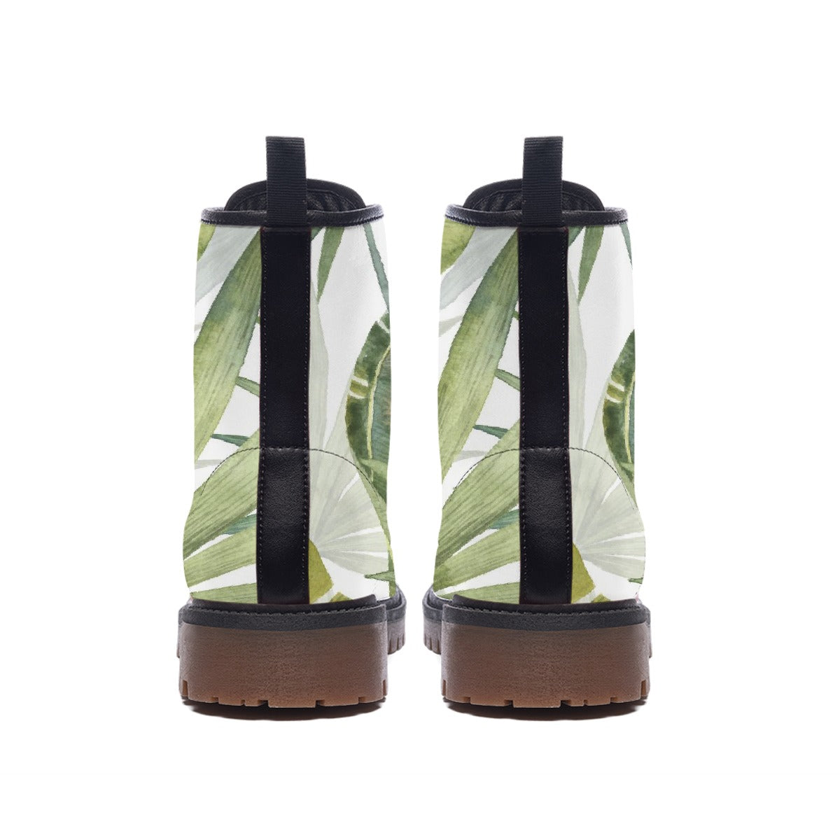 Palm Leaf Combat Boots