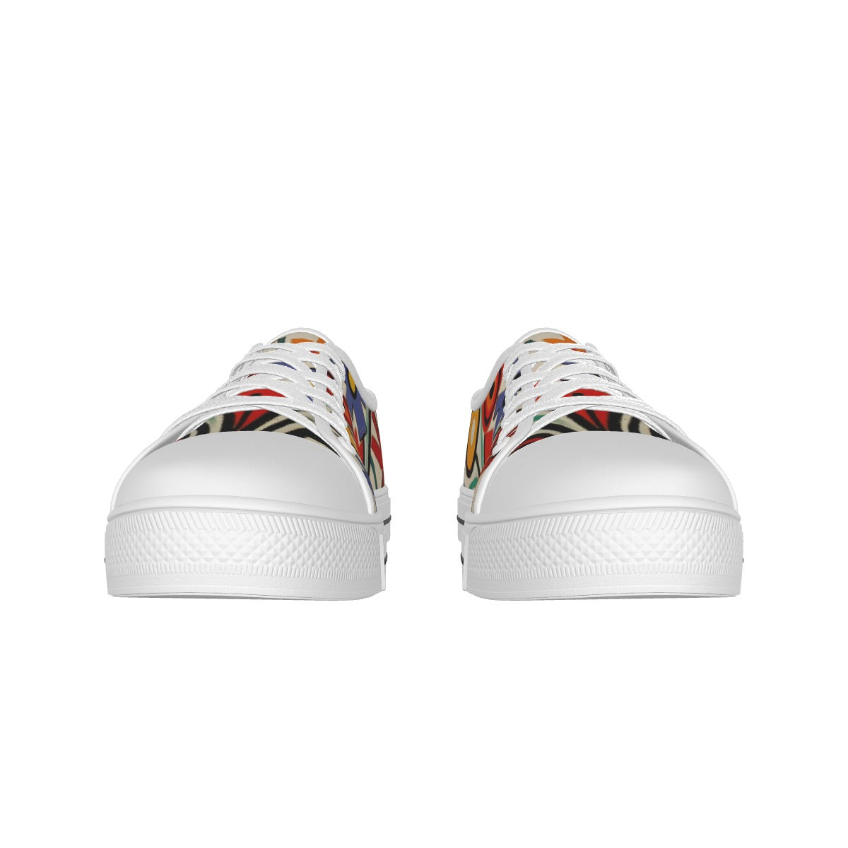Abstract Flowers Low-top Sneakers