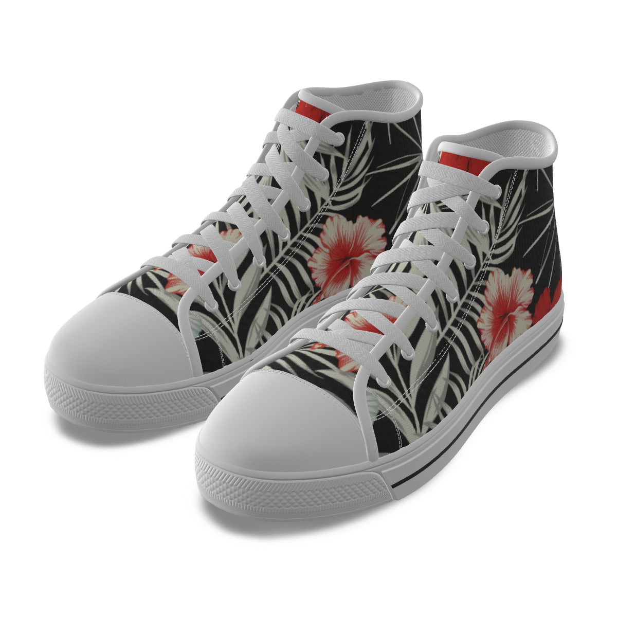 Red Tropical High-top Sneakers
