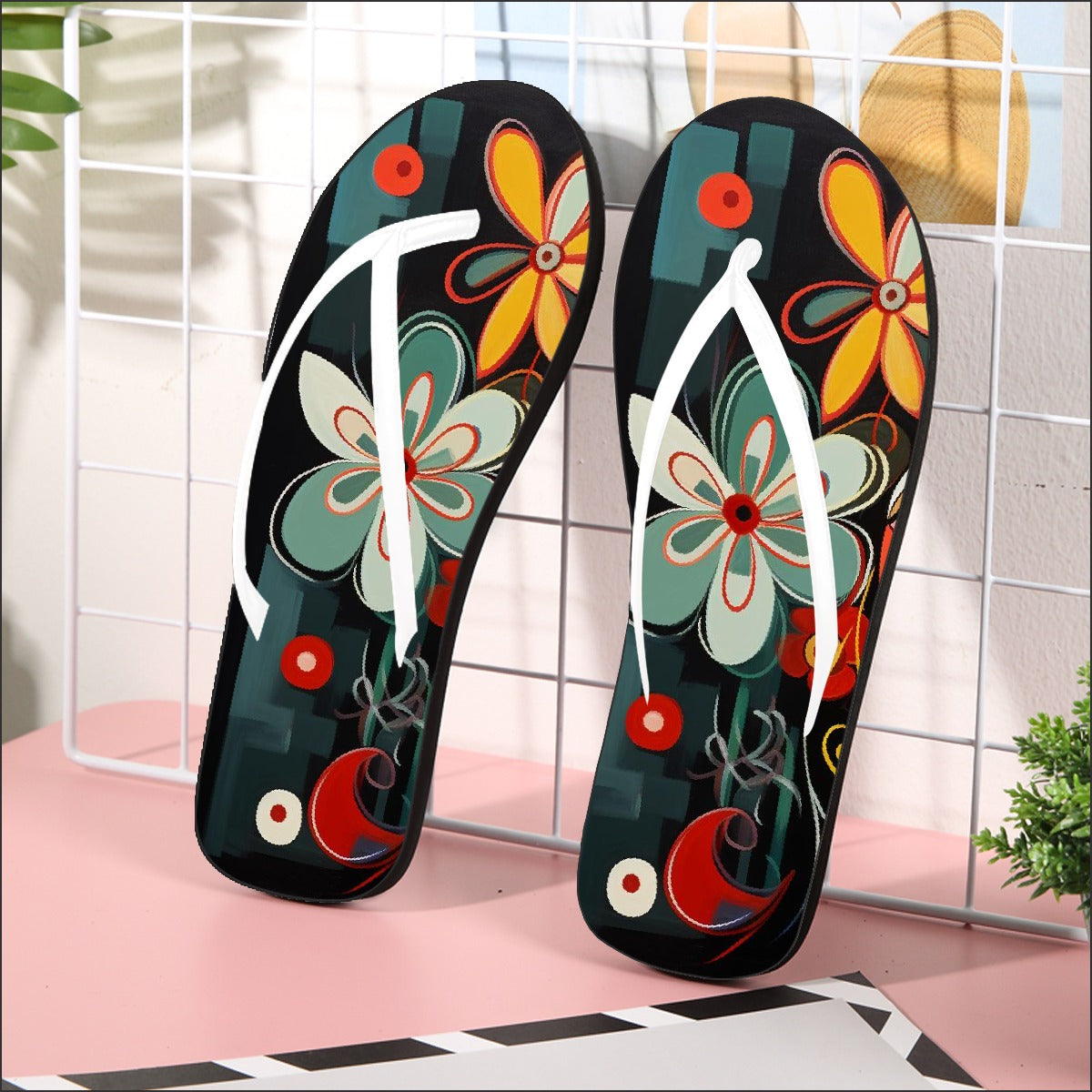 Mod Daisies Flip Flops