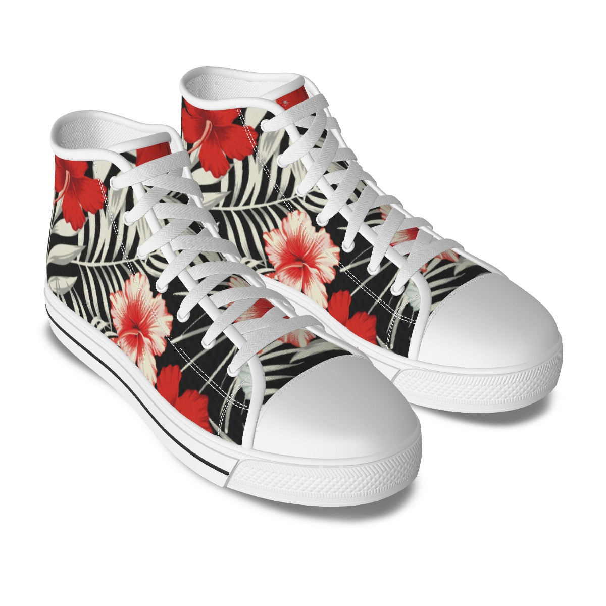 Red Tropical High-top Sneakers