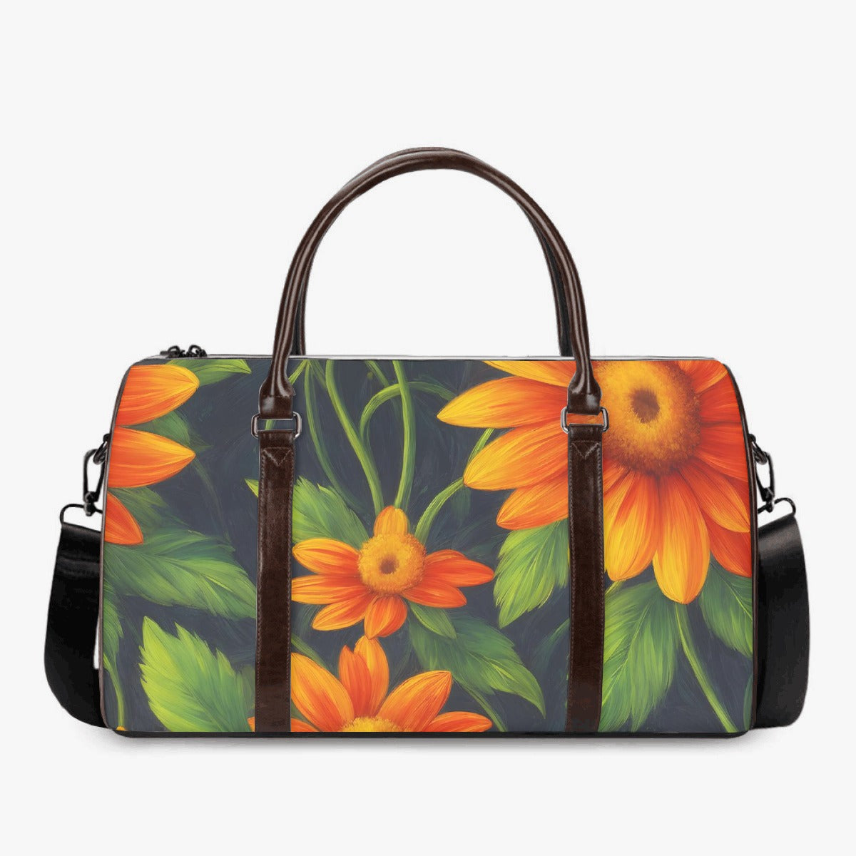 Orange Daisies Duffle Bag