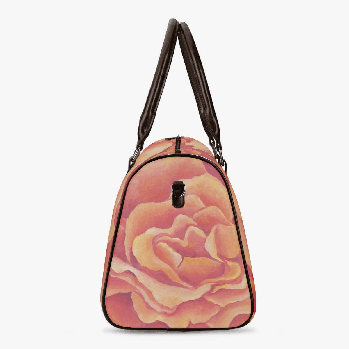 Tangerine Rose Duffle Bag