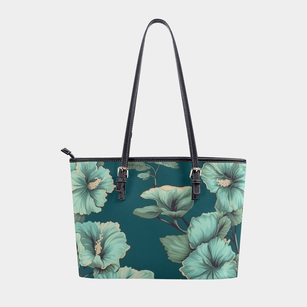 Teal Hibiscus Handbag