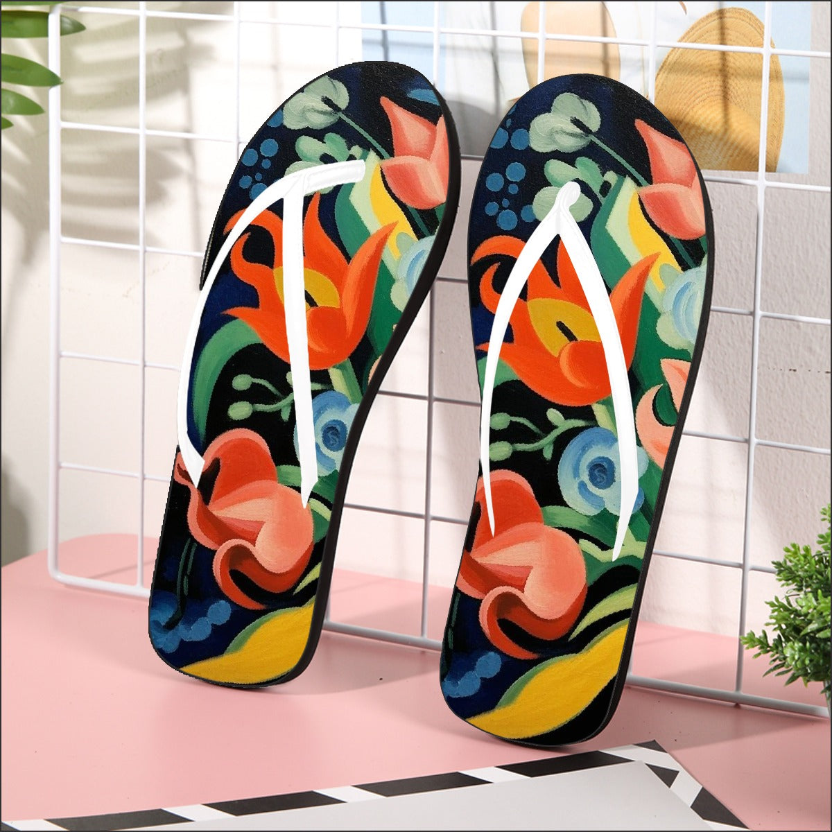 Wild Tulips Flip Flops