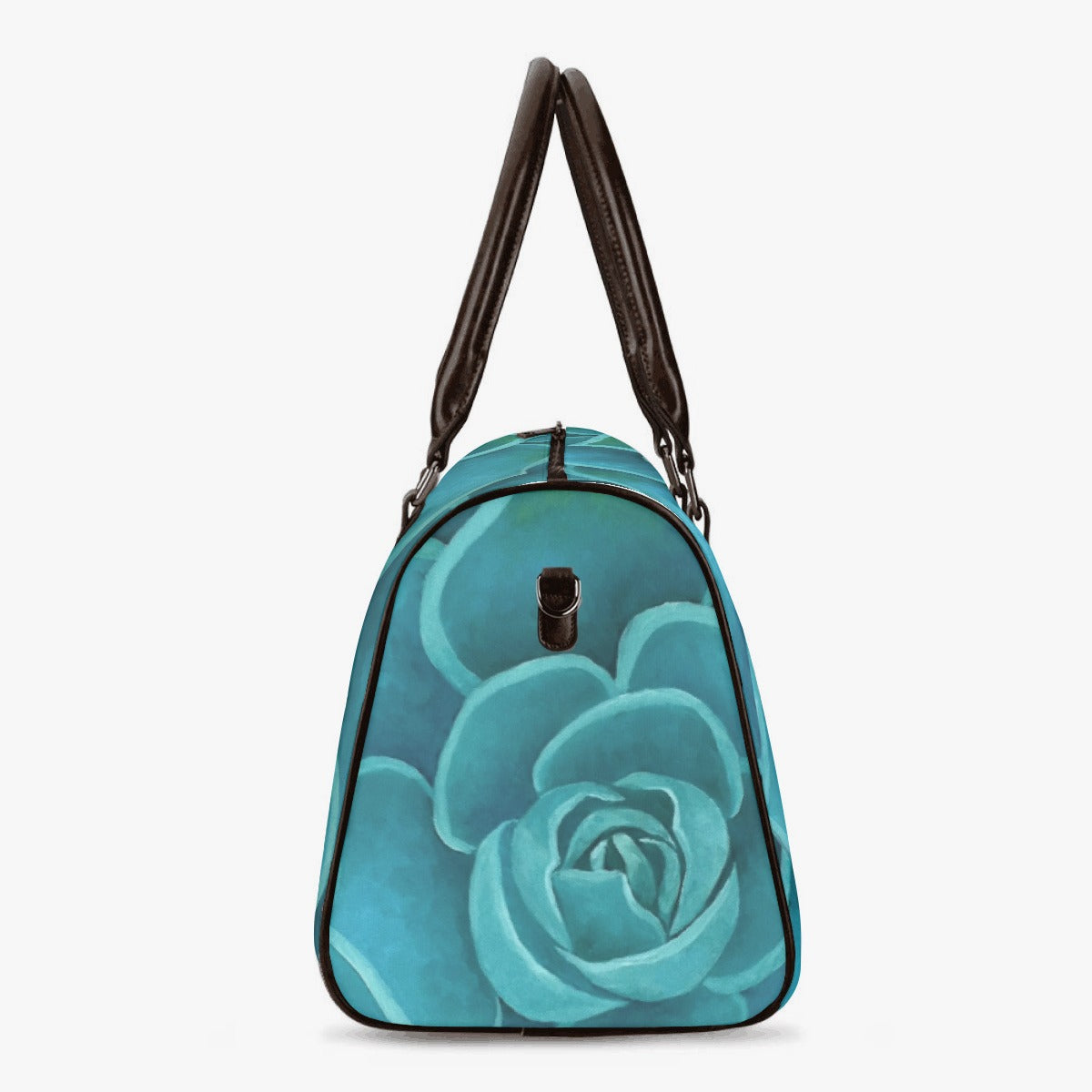 Teal Succulent Duffle Bag