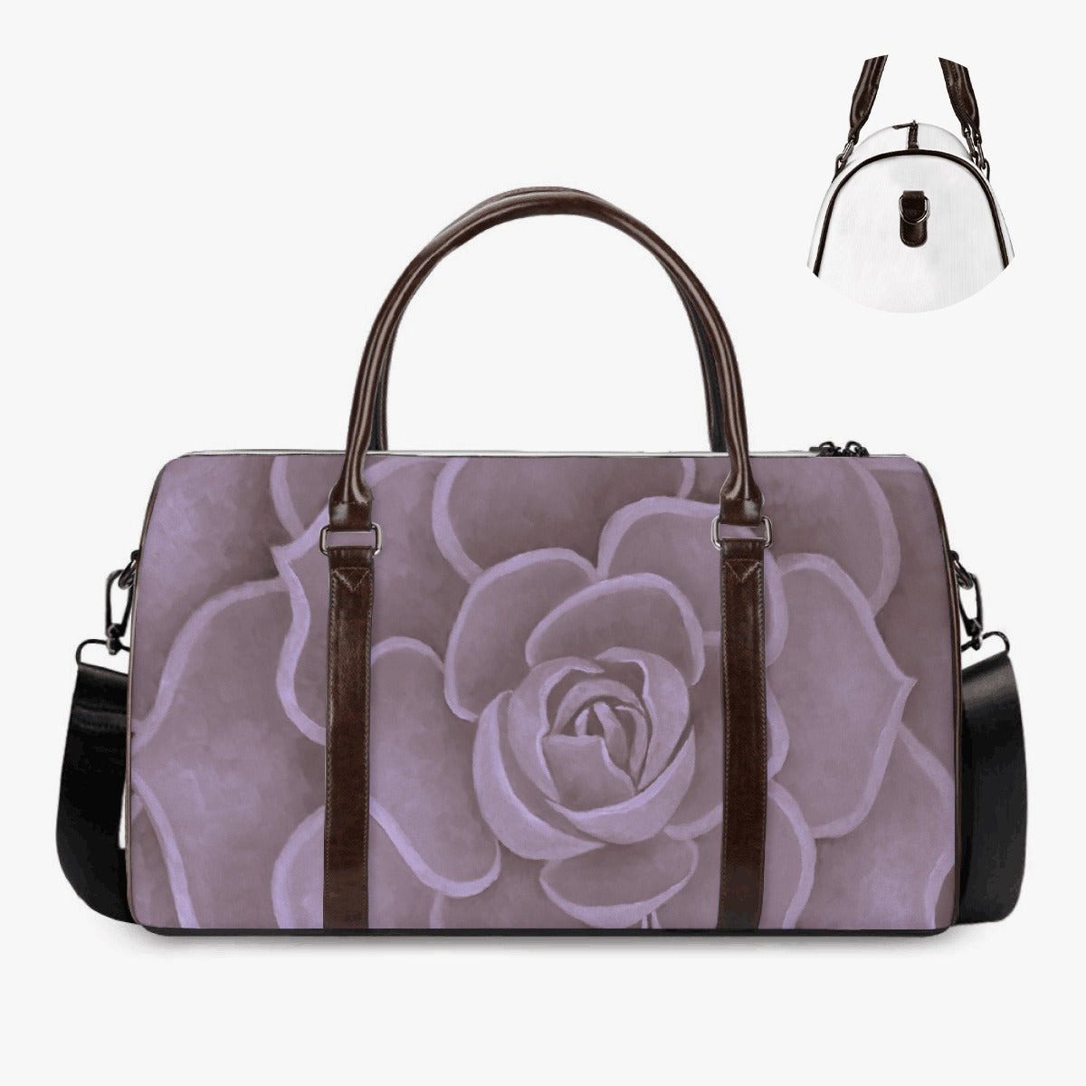Plum Succulent Duffle Bag
