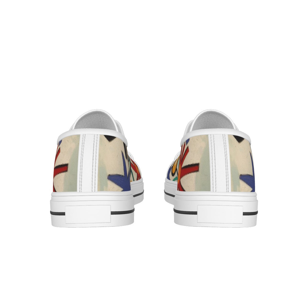 Abstract Flowers Low-top Sneakers