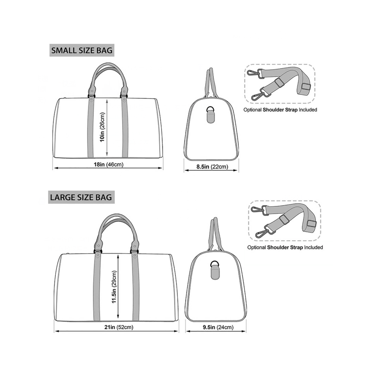 Plum Rose Duffle Bag