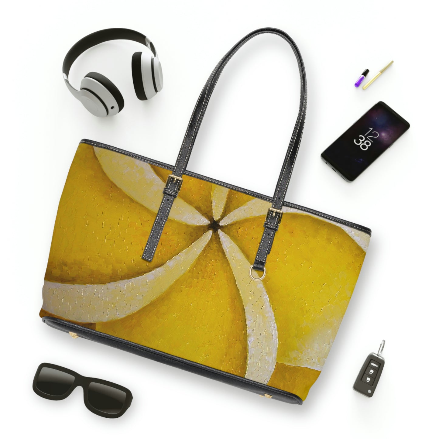 Yellow Plumeria Handbag