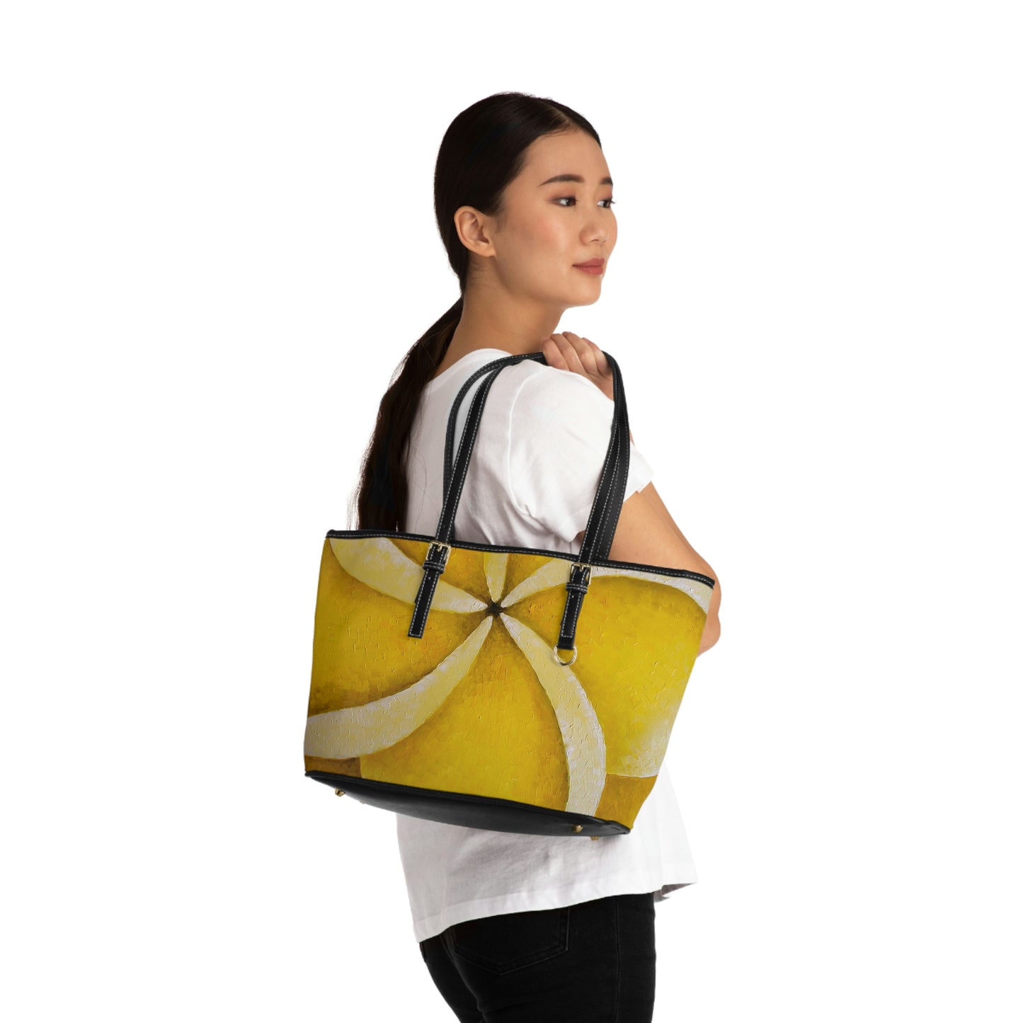 Yellow Plumeria Handbag