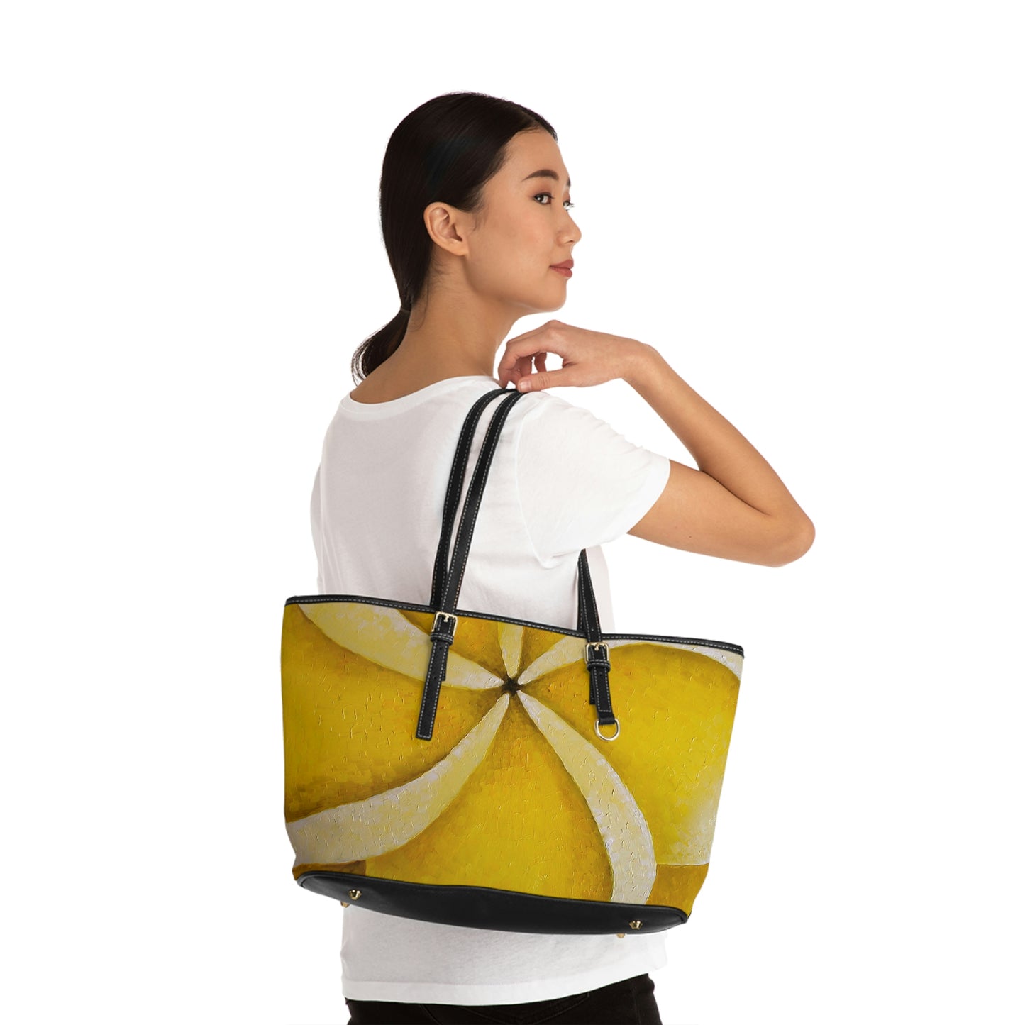 Yellow Plumeria Handbag