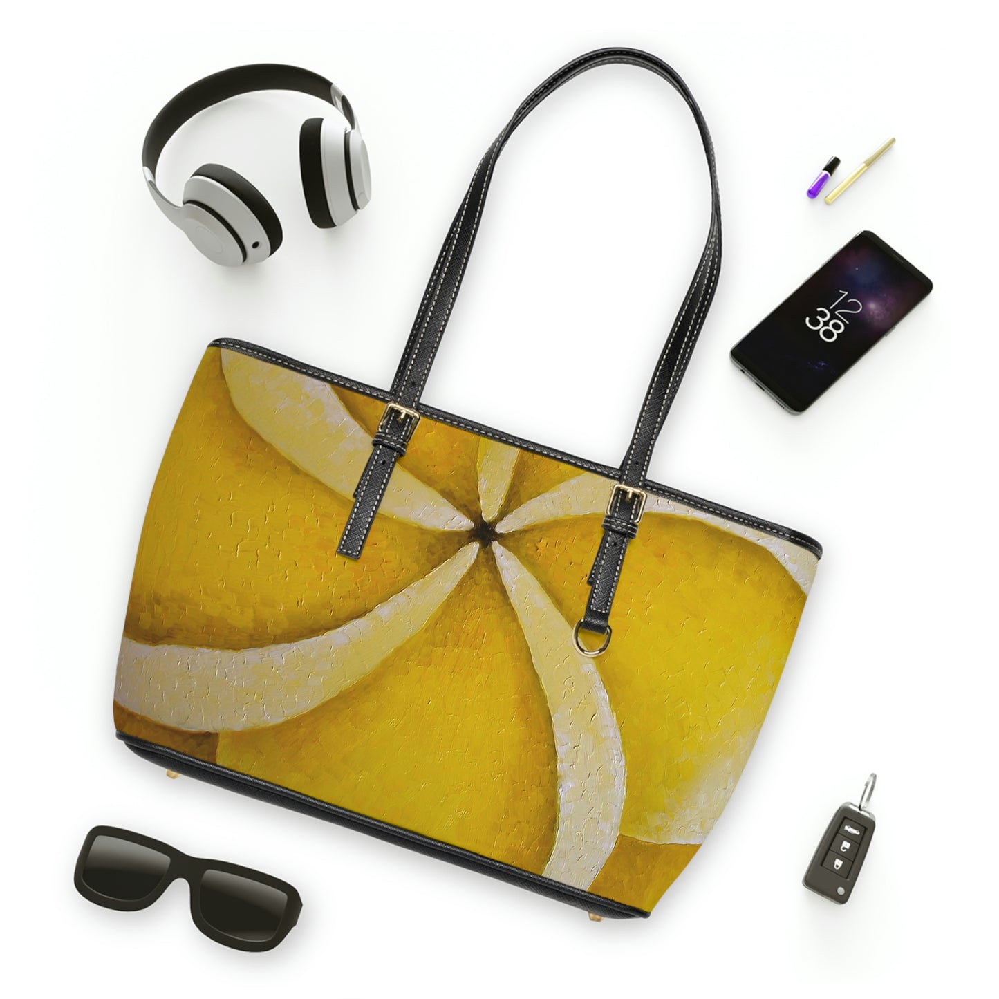 Yellow Plumeria Handbag