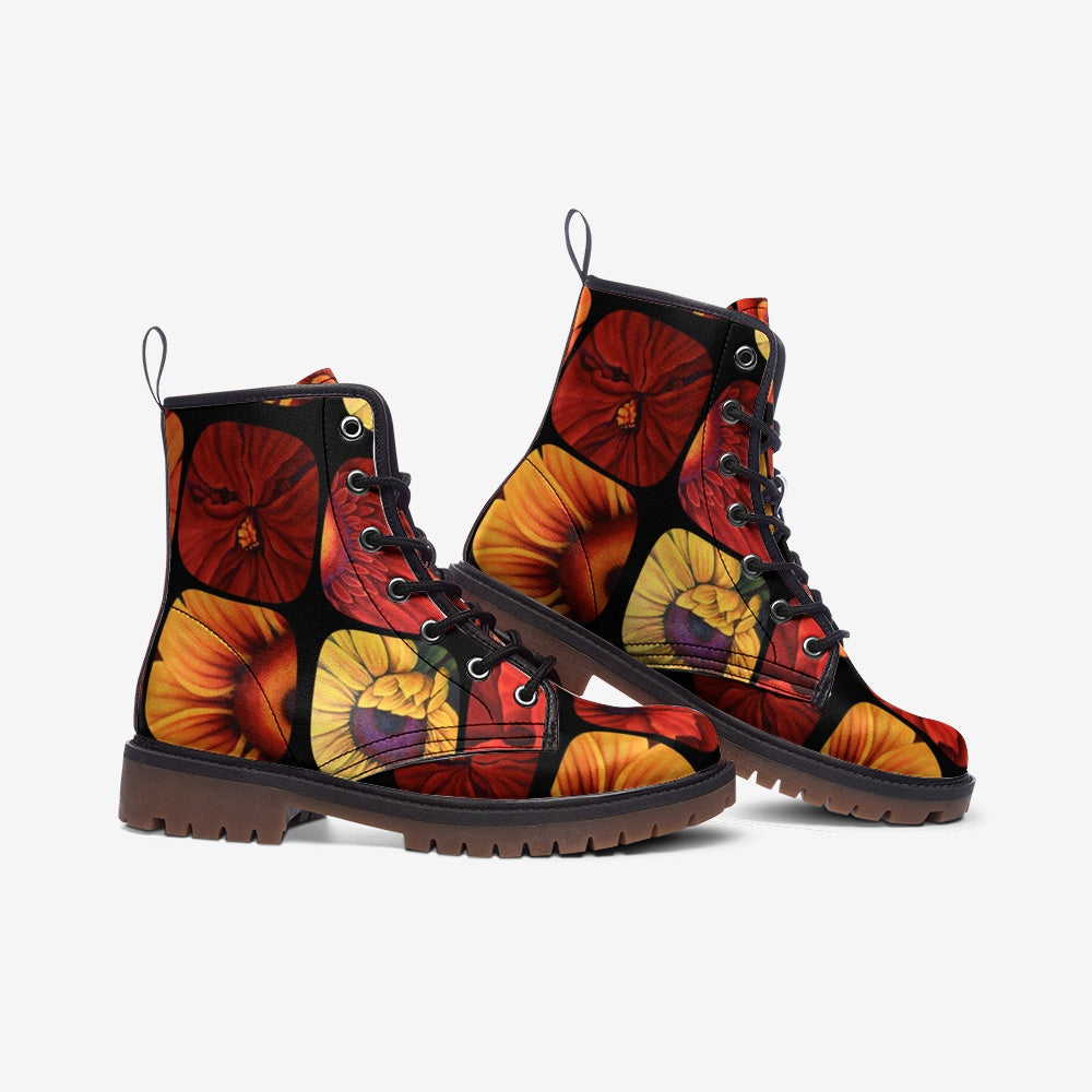 Retro Bloom Combat Boots