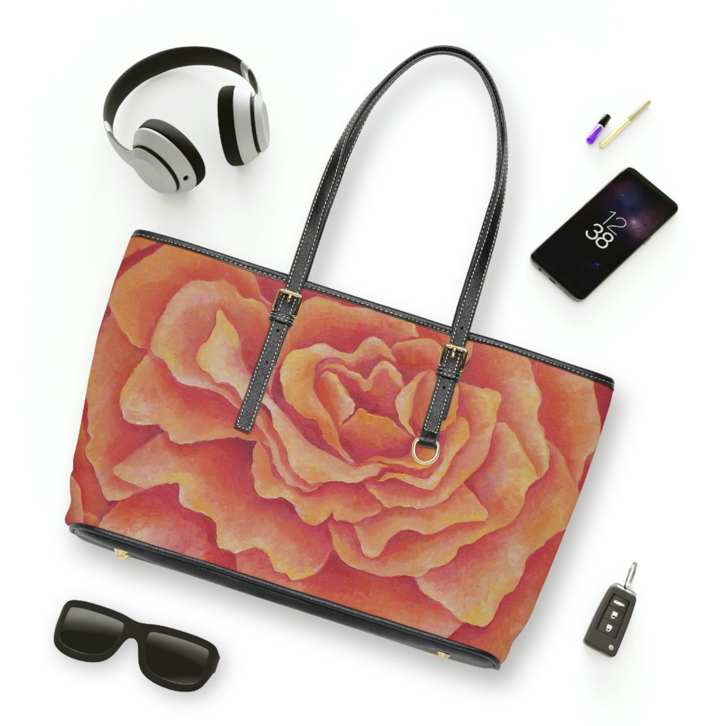 Tangerine Rose Handbag