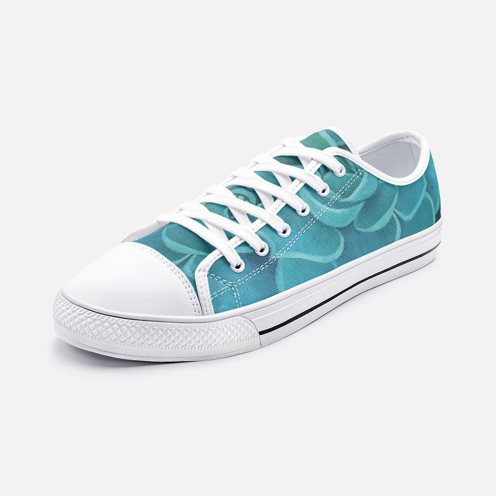 Teal Succulent Low-top Sneakers