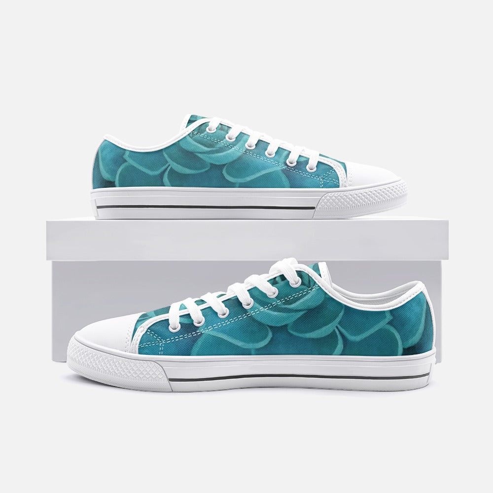 Teal Succulent Low-top Sneakers