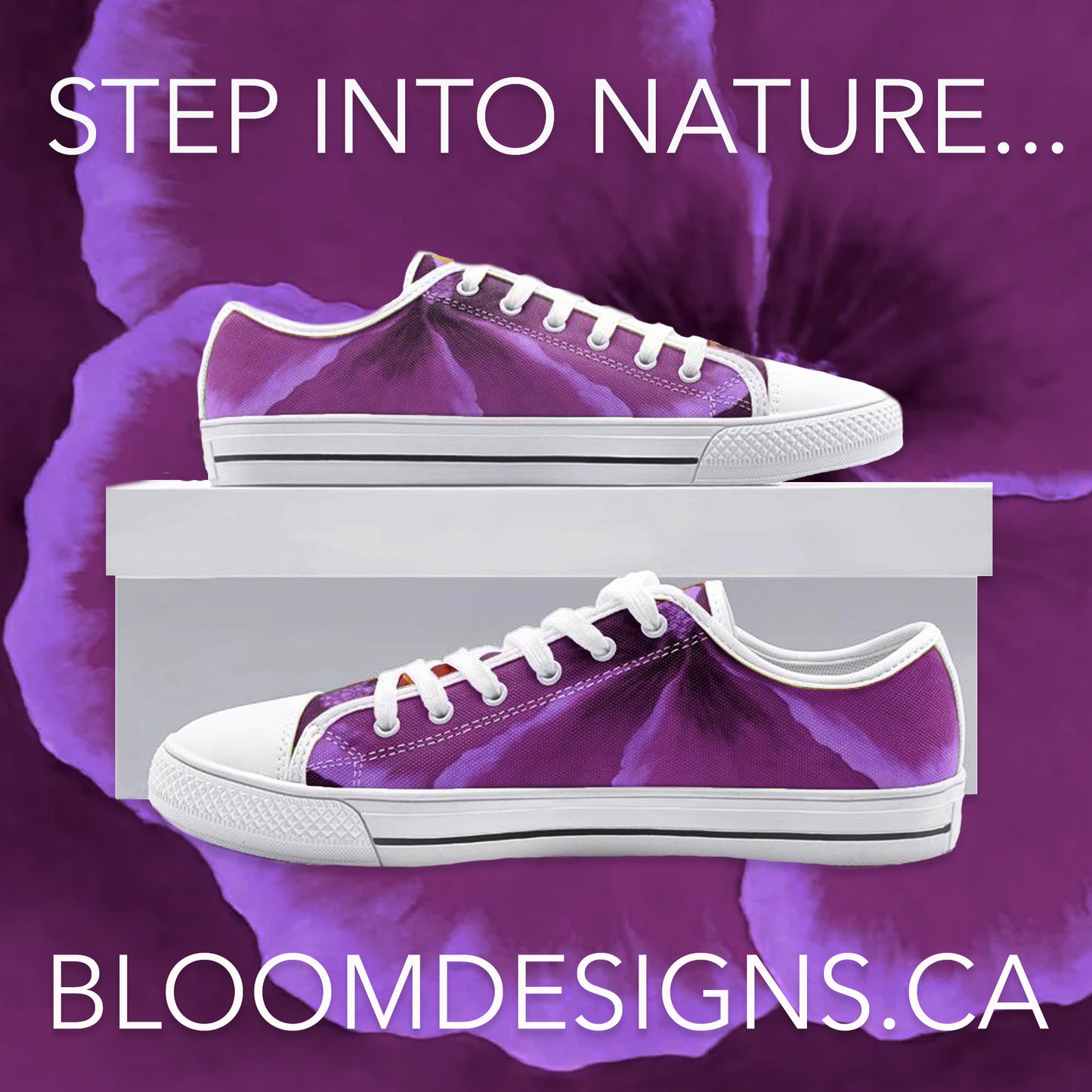 Fuchsia Hibiscus Low-top Sneakers
