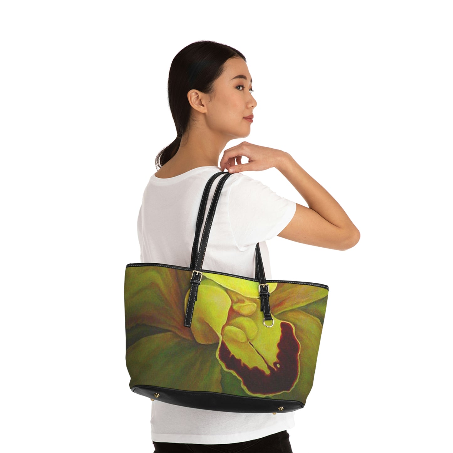 Chartreuse Orchid Handbag