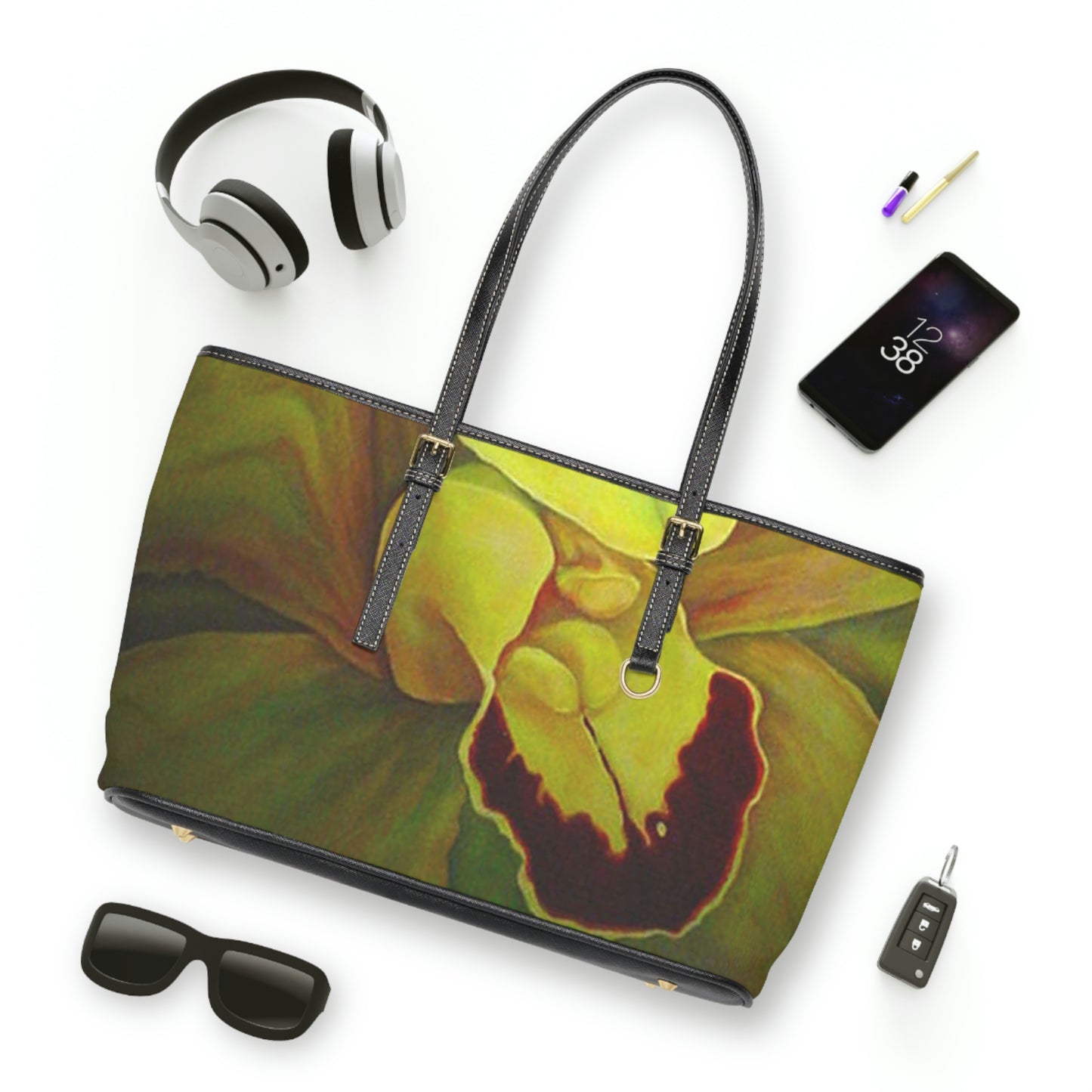 Chartreuse Orchid Handbag