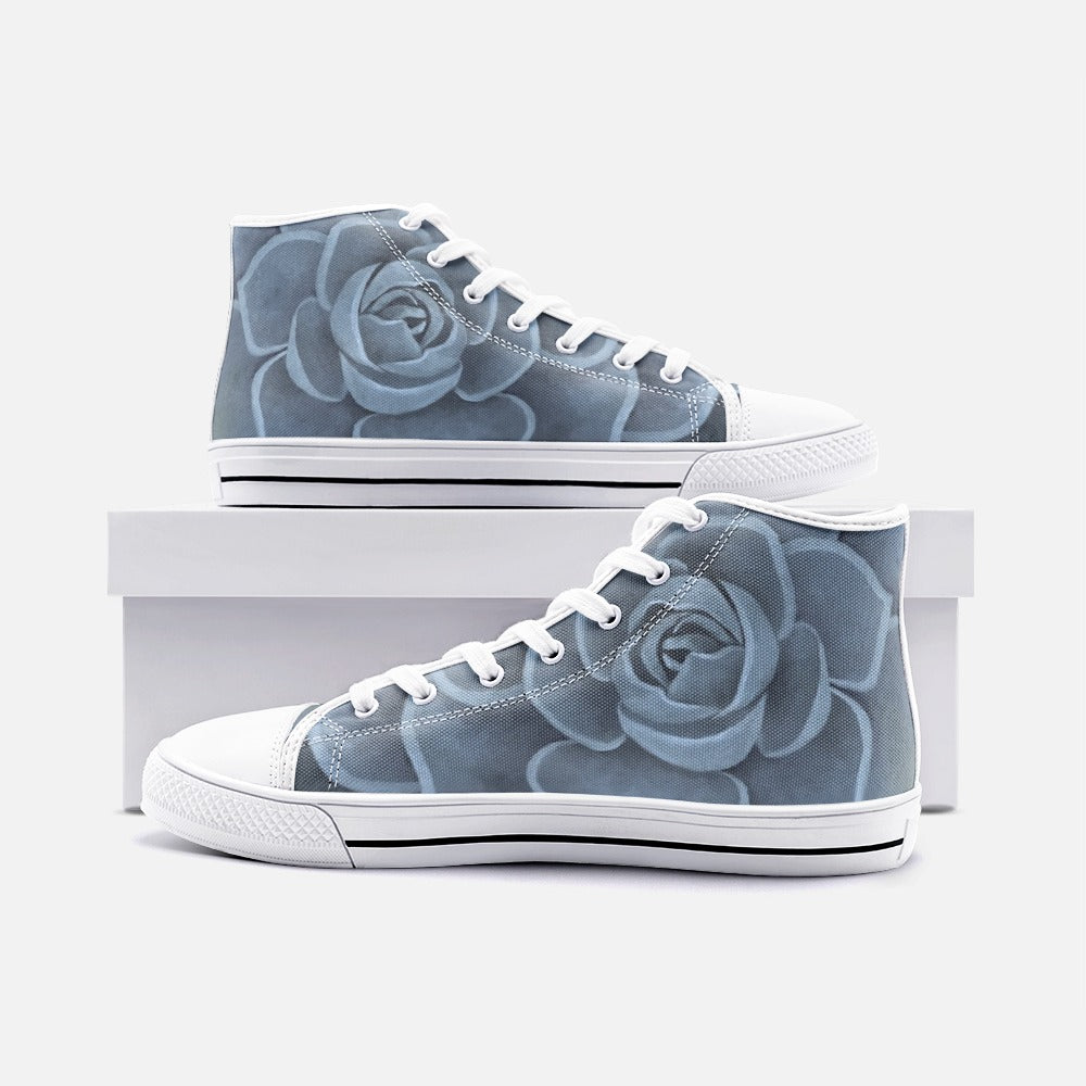 Blue Succulent High-top Sneakers