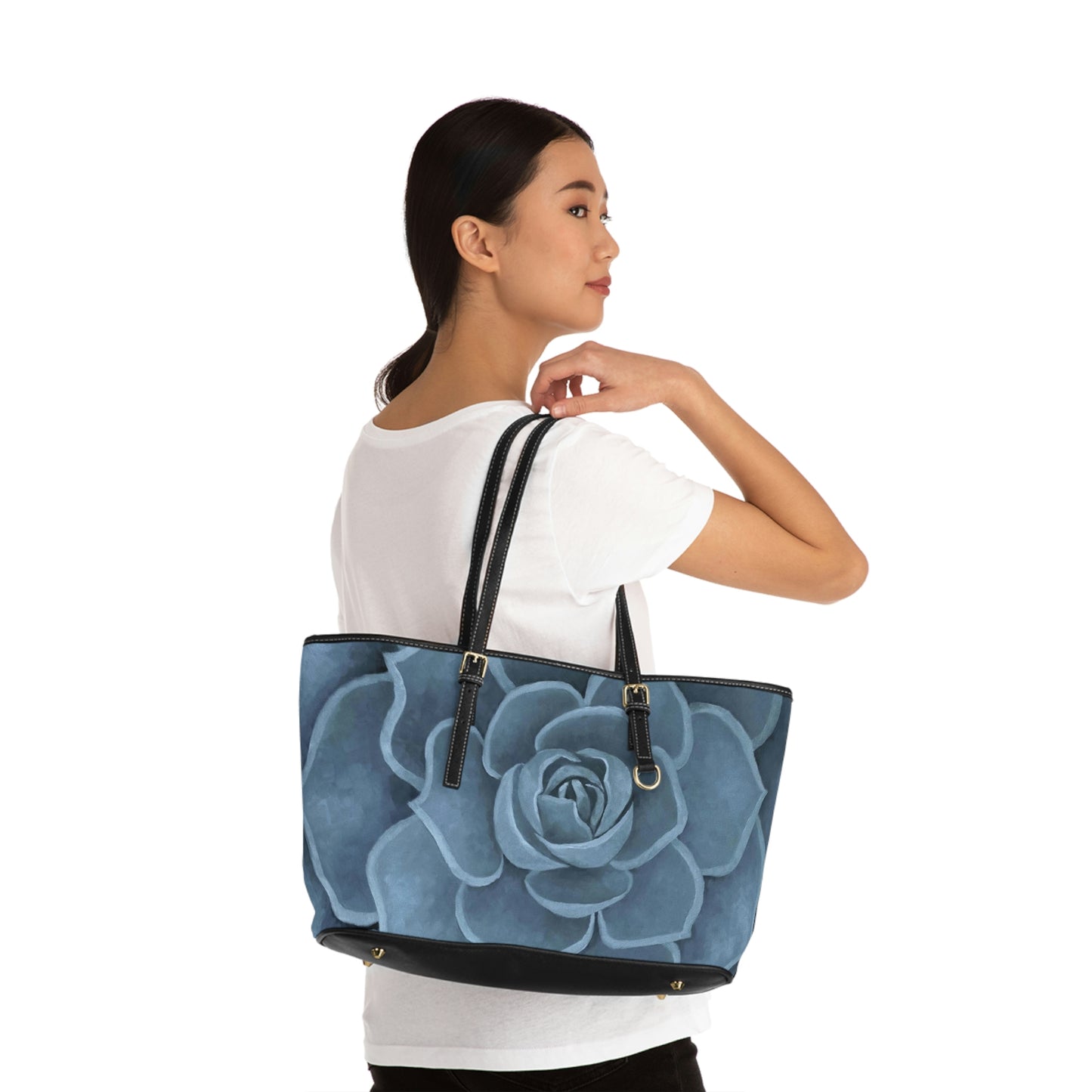 Blue Succulent Handbag