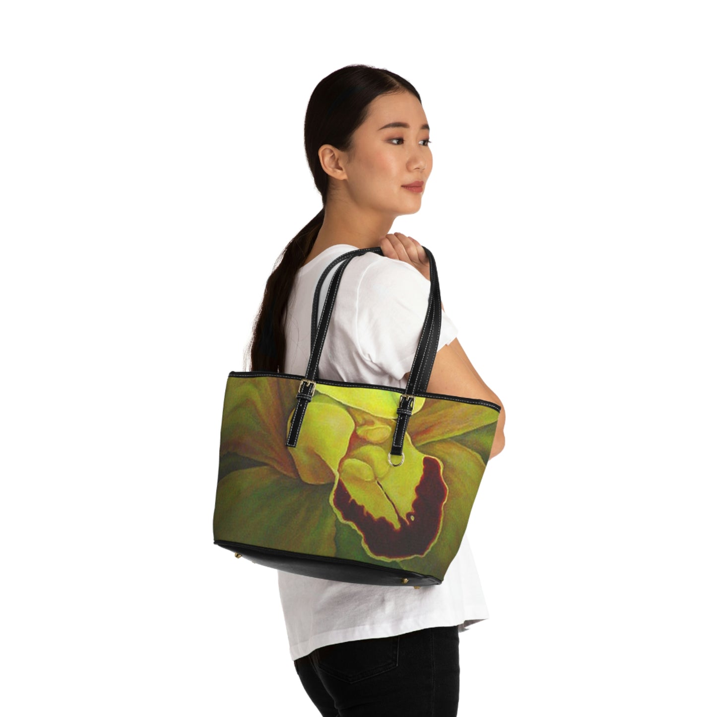 Chartreuse Orchid Handbag