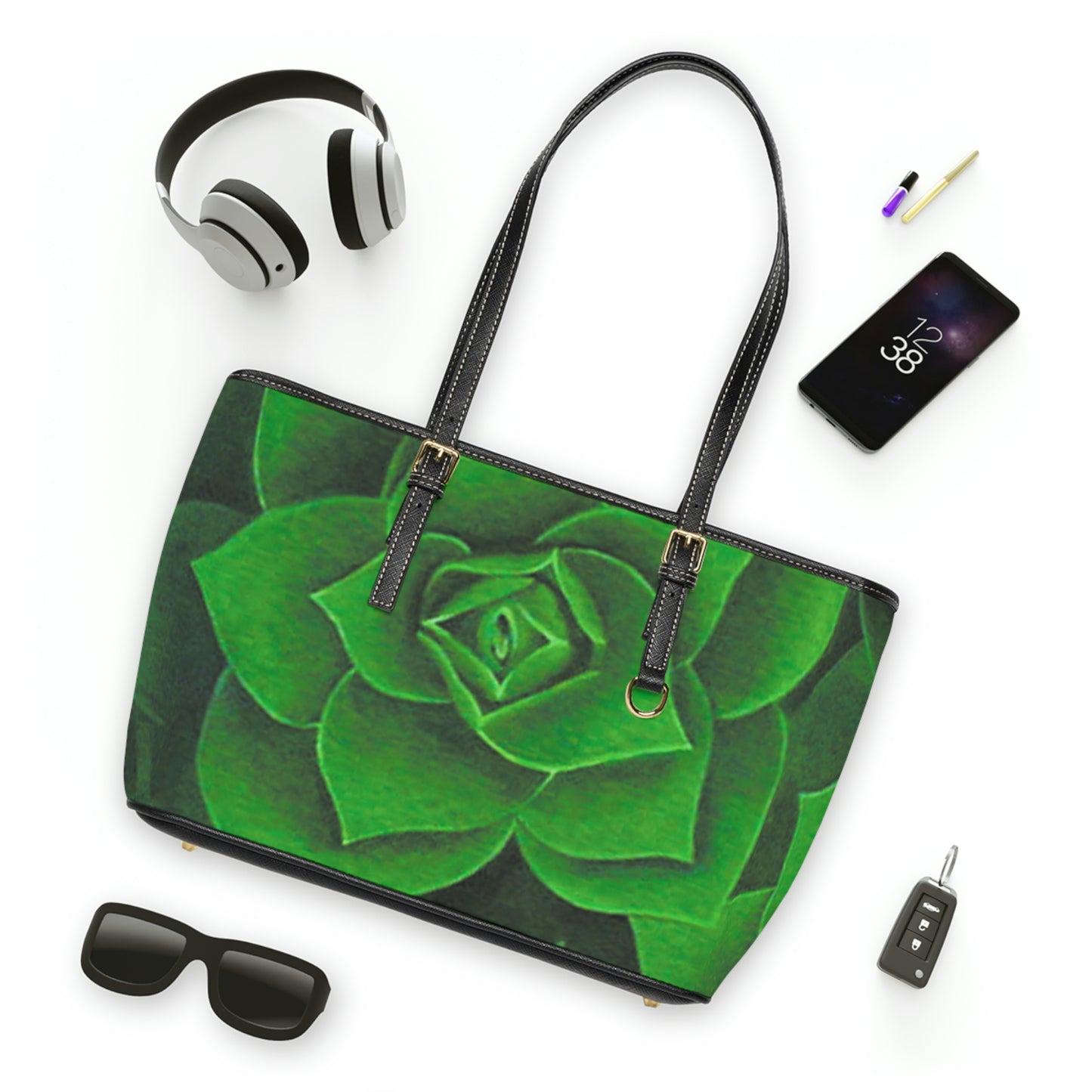 Emerald Succulent Handbag