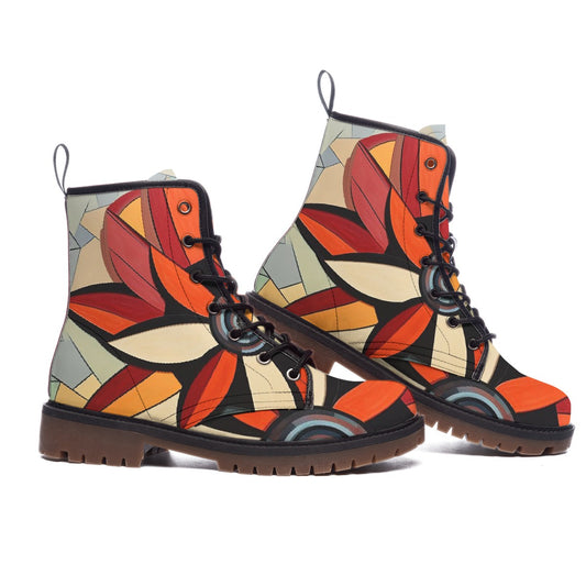 Tangerine Jazz Combat Boots