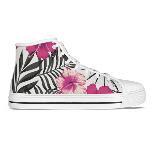 Pink Tropical High-top Sneakers