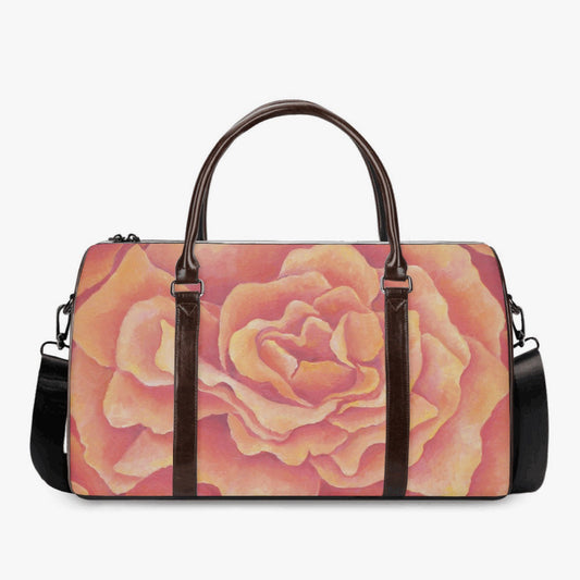 Tangerine Rose Duffle Bag