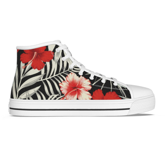 Red Tropical High-top Sneakers