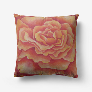 Tangerine Rose Throw Pillow