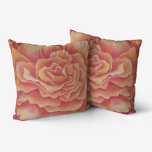 Load image into Gallery viewer, Tangerine Rose Throw Pillow
