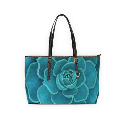 Teal Succulent Handbag