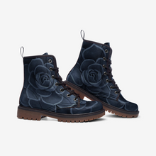 Load image into Gallery viewer, Cobalt Succulent Combat Boots