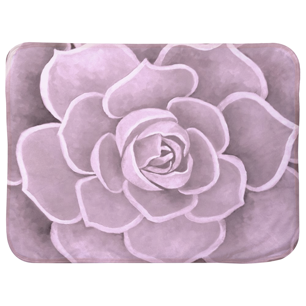 Light Pink Succulent Infant Sherpa Blanket