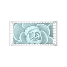 Load image into Gallery viewer, Seafoam Succulent Crib Sheets