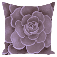 Load image into Gallery viewer, Plum Succulent Throw Pillow