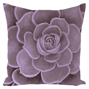 Plum Succulent Throw Pillow