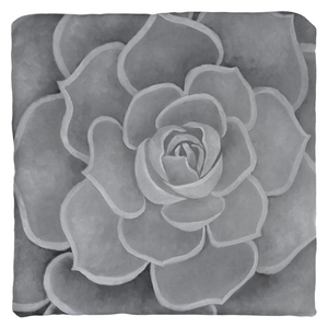 Grey Succulent Throw Pillows