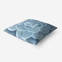 Load image into Gallery viewer, Powder Blue Succulent Throw Pillow