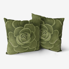 Load image into Gallery viewer, Olive Succulent Throw Pillow